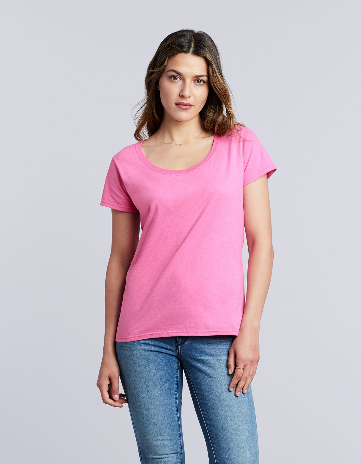 64550L Ladies R/Spun Scoop T