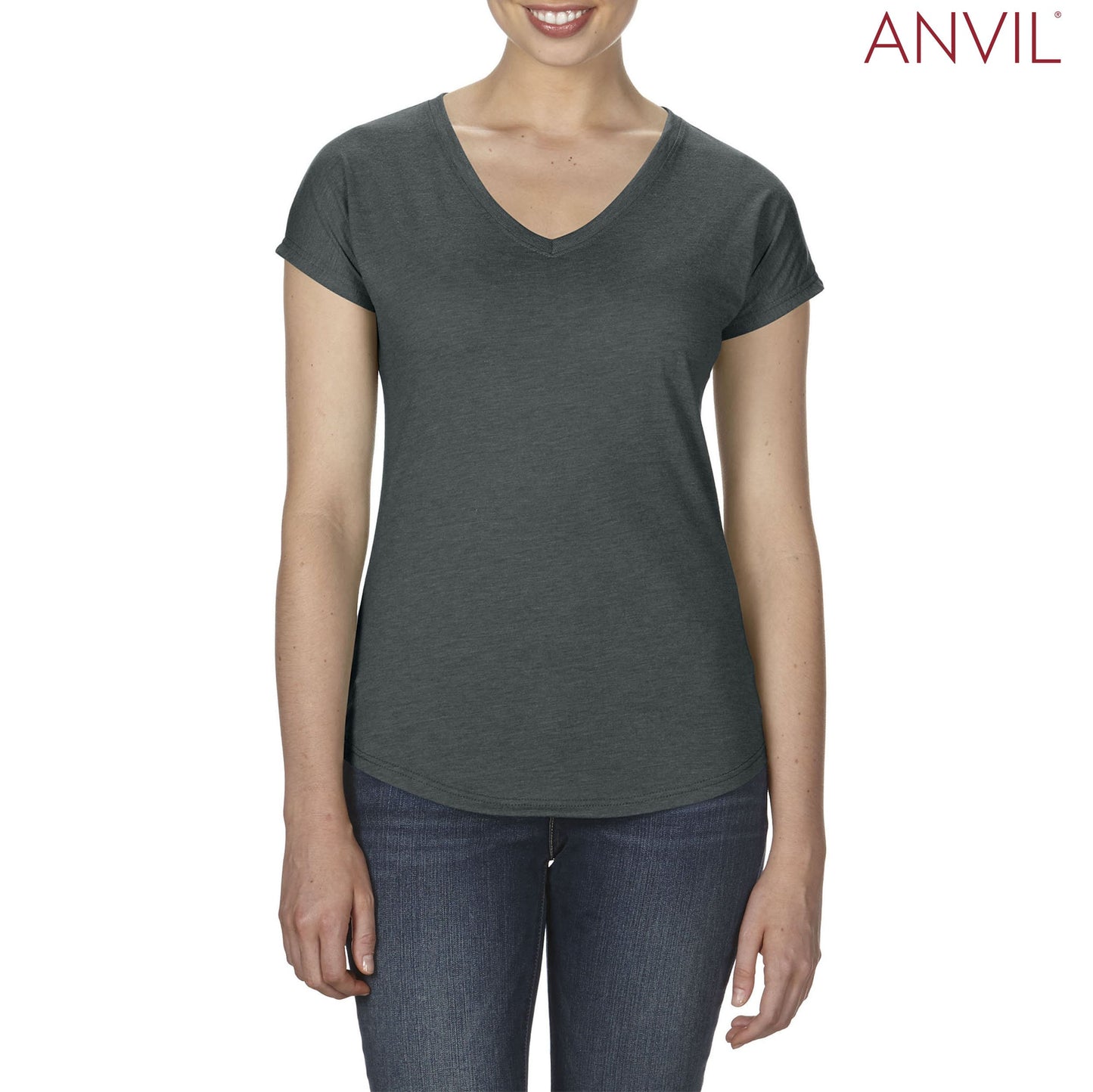 6750V Ladies Tri Blend V-Neck