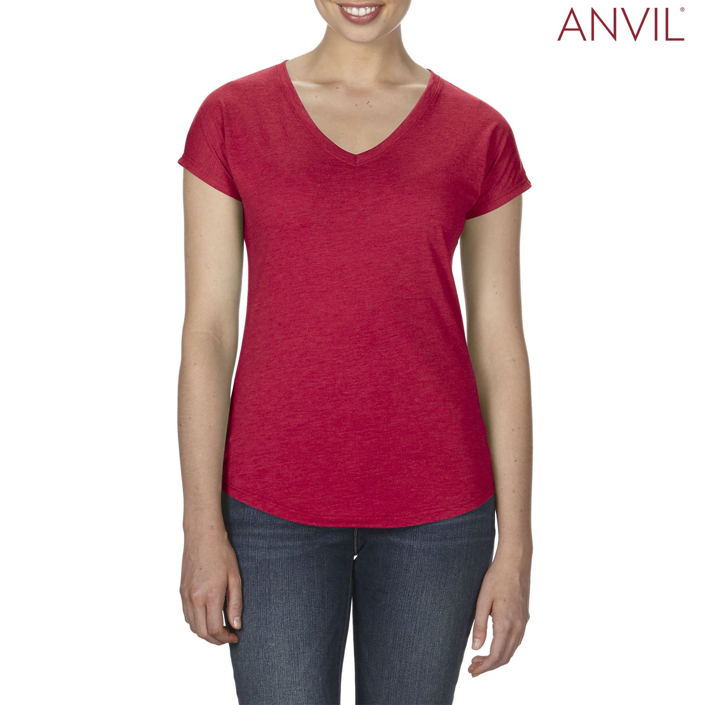 6750V Ladies Tri Blend V-Neck