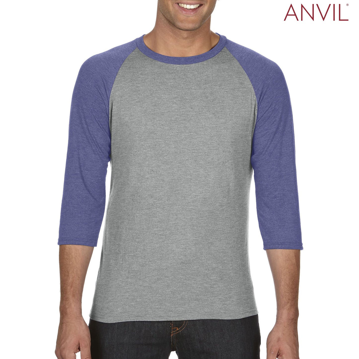 6755 Tri Blend Raglan 3/4 sleeve