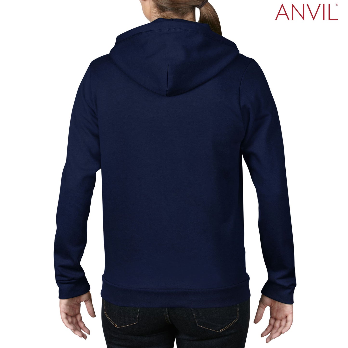 71600FL Anvil Ladies Fashion Zip Hood