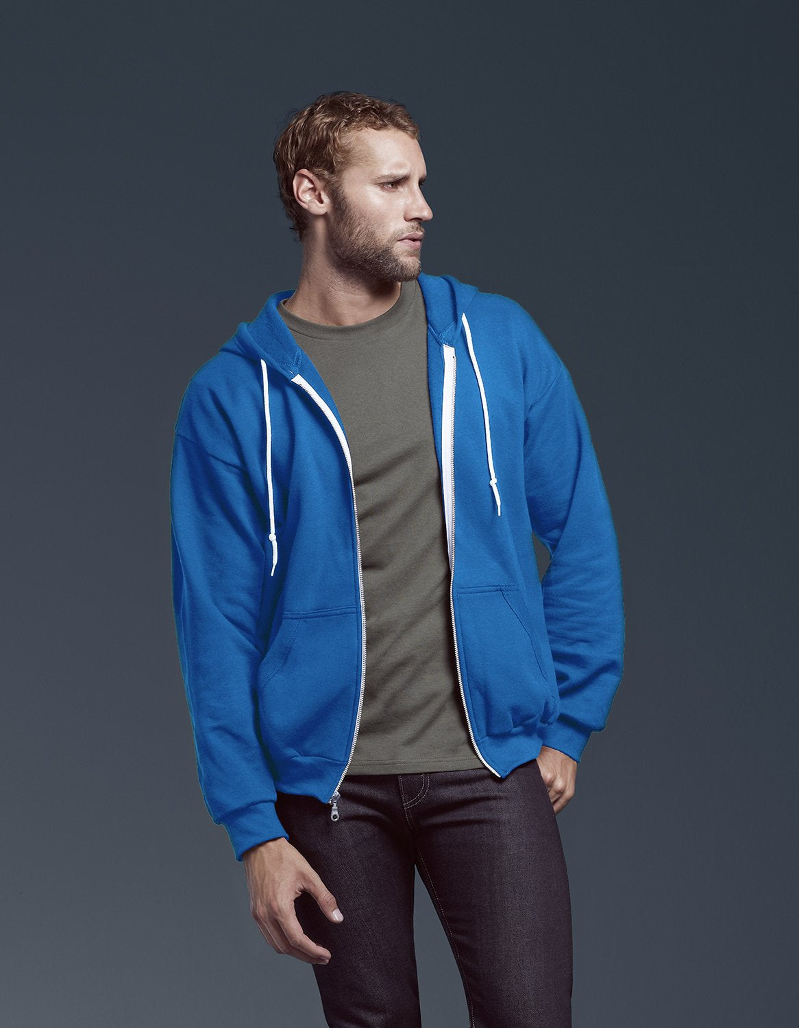 71600 Anvil Fashion Zip Hood