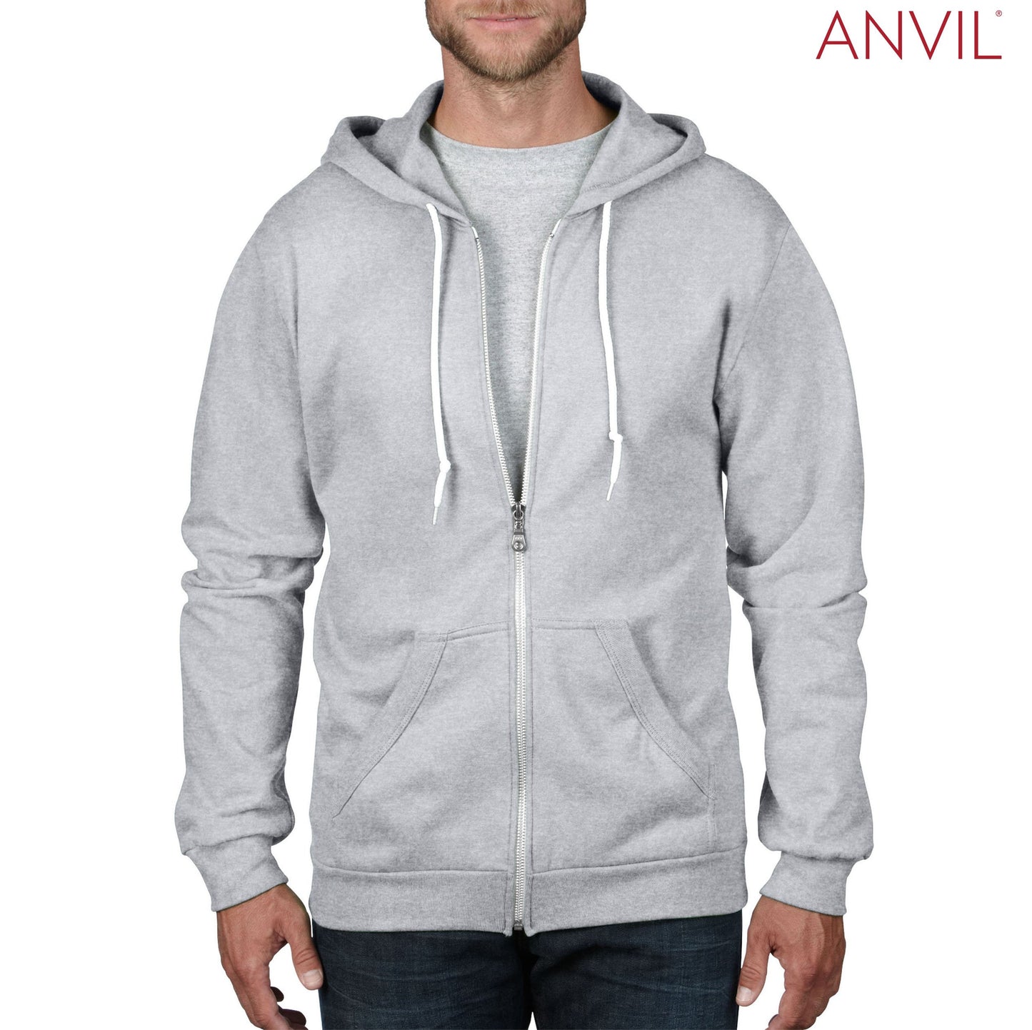 71600 Anvil Fashion Zip Hood