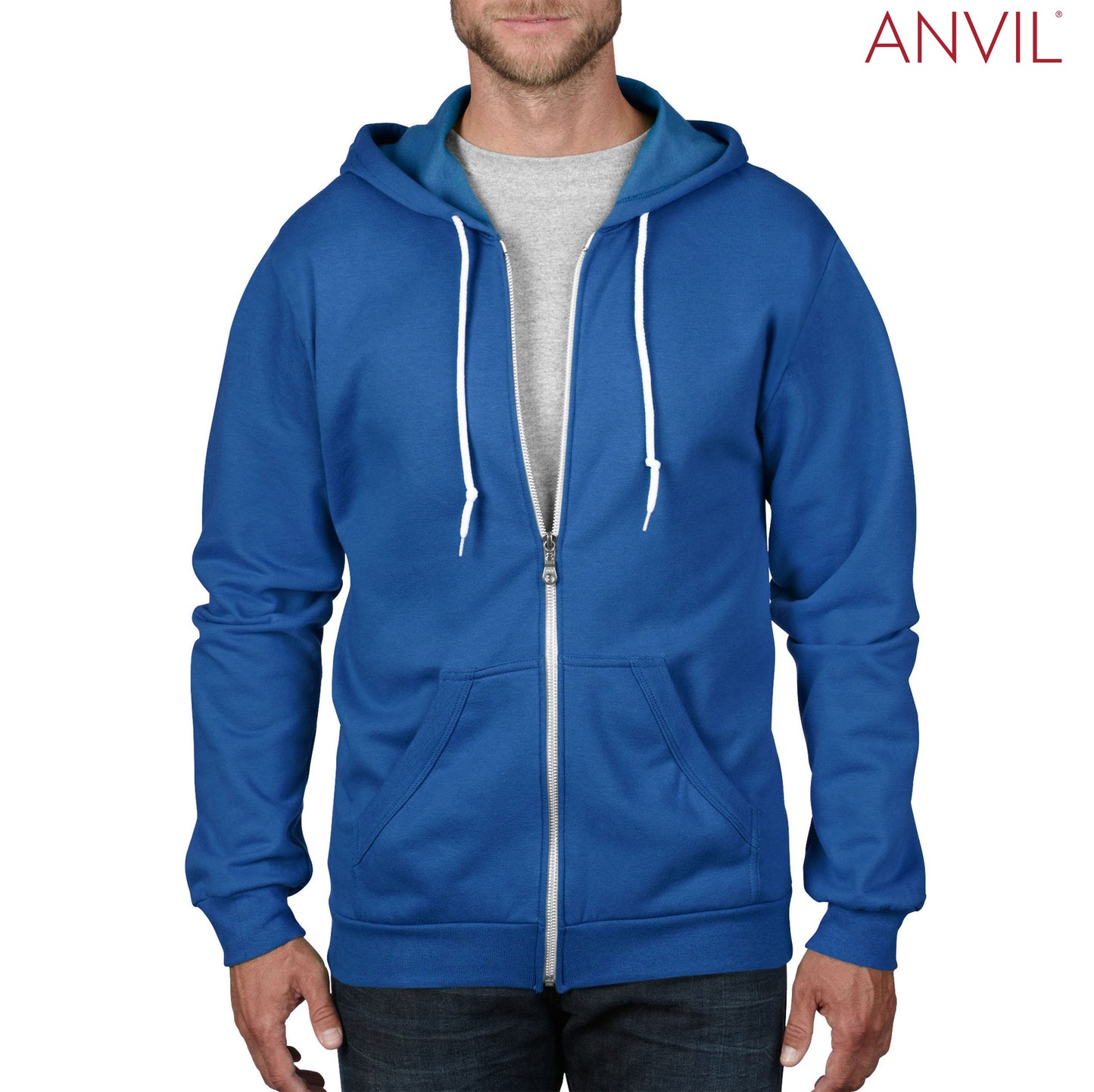 71600 Anvil Fashion Zip Hood