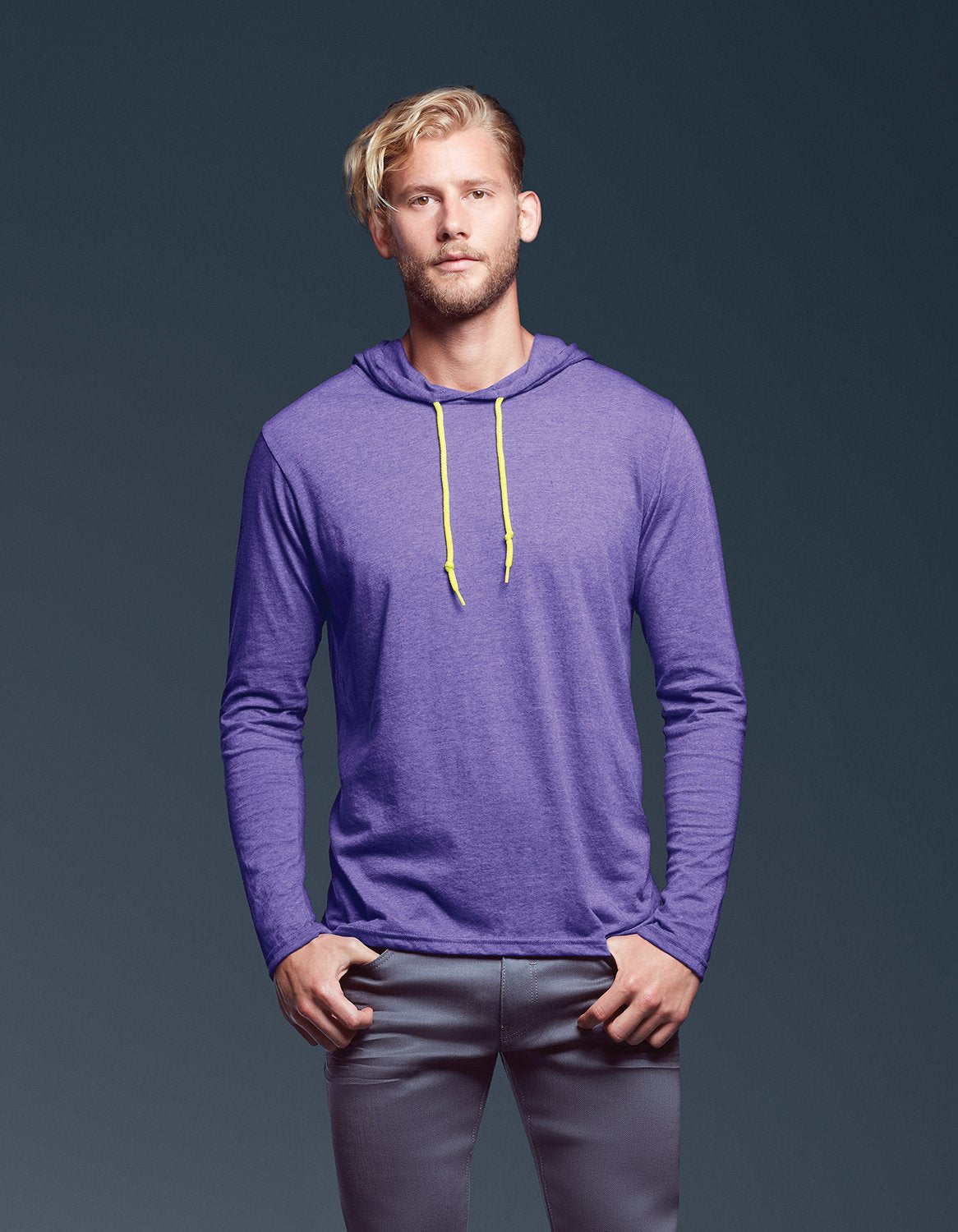 987 Anvil Hooded L/S T