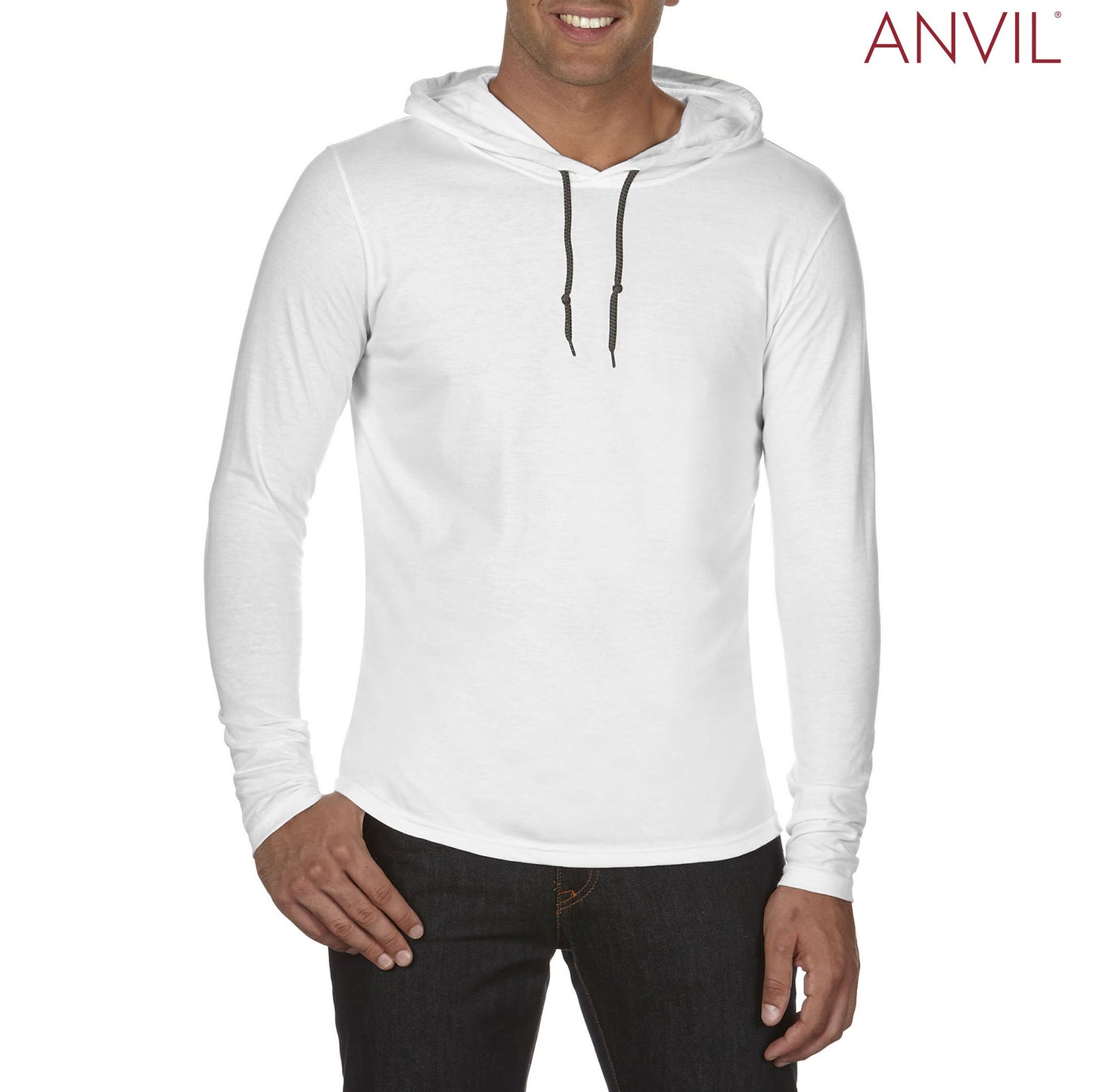 987 Anvil Hooded L/S T